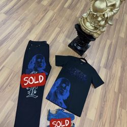 Blue SDL Rhinestones T-Shirt XL