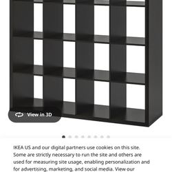 IKEA Kallax Expedit Black Brown Bookcase, Shelving Unit, Storage, Room Divider
