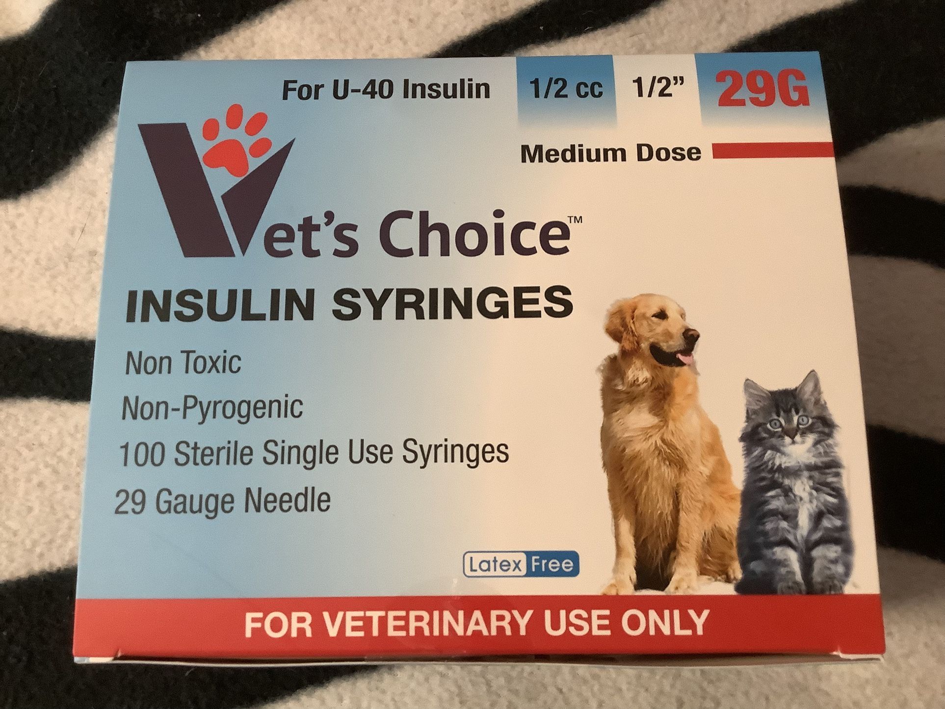 BRAND NEW, UNOPENED BOXES — INSULIN SYRINGES FOR DIABETIC DOGS AND CATS, U-40