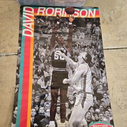 Vintage San Antonio Spurs David Robinson Poster 