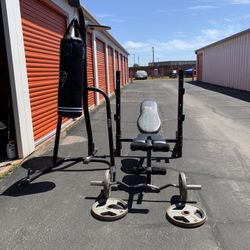 Weight Bench And Bag Set