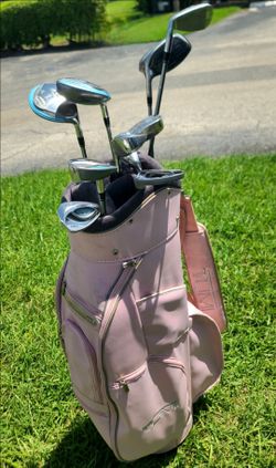TUMI golf bag with ADAMS set club