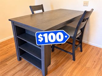 Gray wood high top dining set