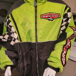 Vintage 90s Team Arctic Cat
Checkered Arcticwear Insulated Jacket Mens No Size L?
