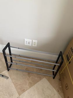 4-Tier Metal Shoe Rack expander rack