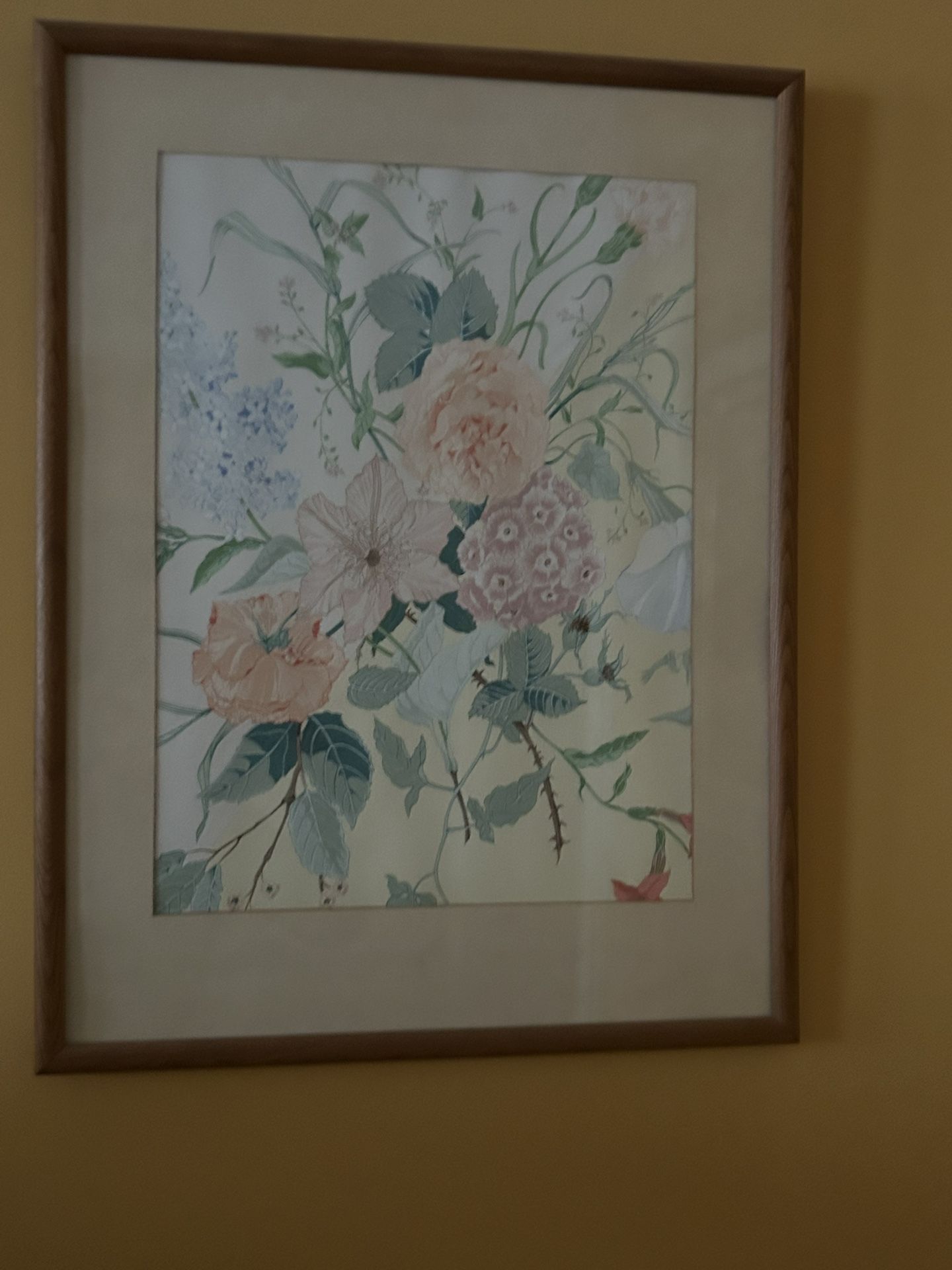 Framed Floral Painting