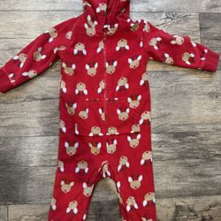 Fleece Reindeer Onesie/Jumpsuit 