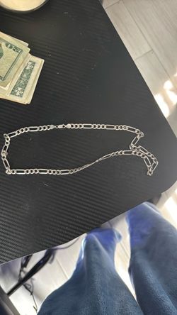 Silver Figaro Link Chain Necklace