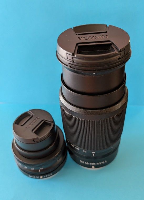 Nikkor 50-250mm 4.5/6.3 + Nikkor 16-50mm 3.5/6.3