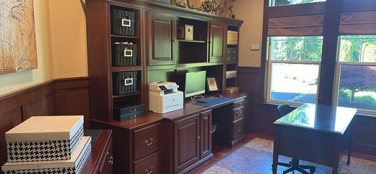 Solid cherry office credenza