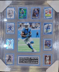 Lions Amon-Ra St. Brown Custom-Framed 10-Card Display Piece
