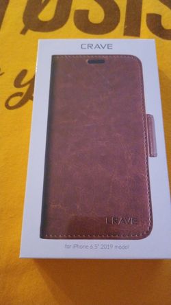 NIB, CRAVE iPhone case for 6.5" 2019 model. Premium Vegan leather