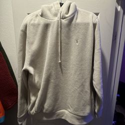 All Saints Off-White Small Ram Skull Hoodie M 