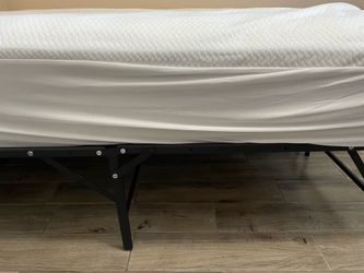Full size mattress with frame, like new