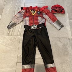 Red Power Ranger Costume Size 3T-4T