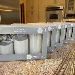 Ashland Wax White Flawless Pillar Candles New! 6 Boxes (18 Candles)
