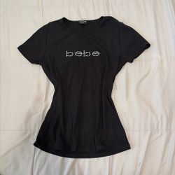 Womens black bebe blouse