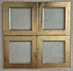 Gold Textured 4-Opening Photo Frame