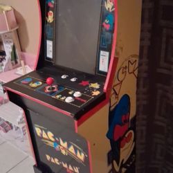 PACMAN ARCADE MACHINE WITH BAR STOOL