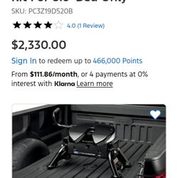 5th Wheel Trailer Hitch Kit..Brand New By Ford 35000lbs Pull