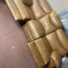 Beautiful Leather Sectional with recliners $450. Excellent condition!