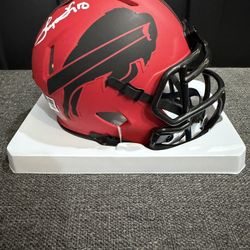 Thurman Thomas Signed Buffalo Bills Mini Helmet 