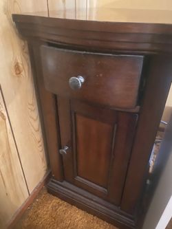 Nightstands (set Of Two) With Plug In Ports On The Back