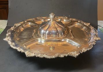 Goldfeder Silver Soldered Stud Silver Plated Lazy Susan Serving Platter