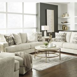 Caretti Parchment Living Room Set ( sectional couch sofa loveseat recliner options