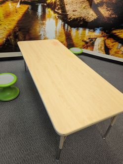 Kids adjustable rectangular table 72x30 in