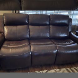 Leather Reclining Sofa, Loveseat And Chair 