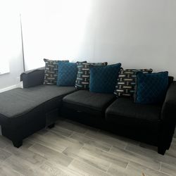 Dark Grey L Couch 