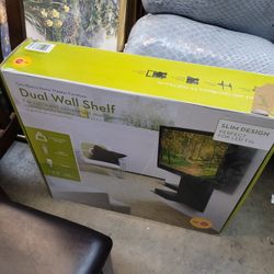TV wall mount W/2 Glass Shelves 