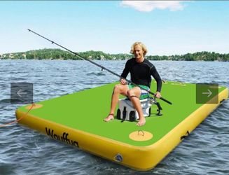 Wauffua 8'Lx6.6"Wx6" Inflatable Floating Dock - Brand new