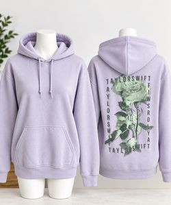 Taylor Swift 2019 Lover Era Lavender Flower Hoodie Official Merch Size Small
