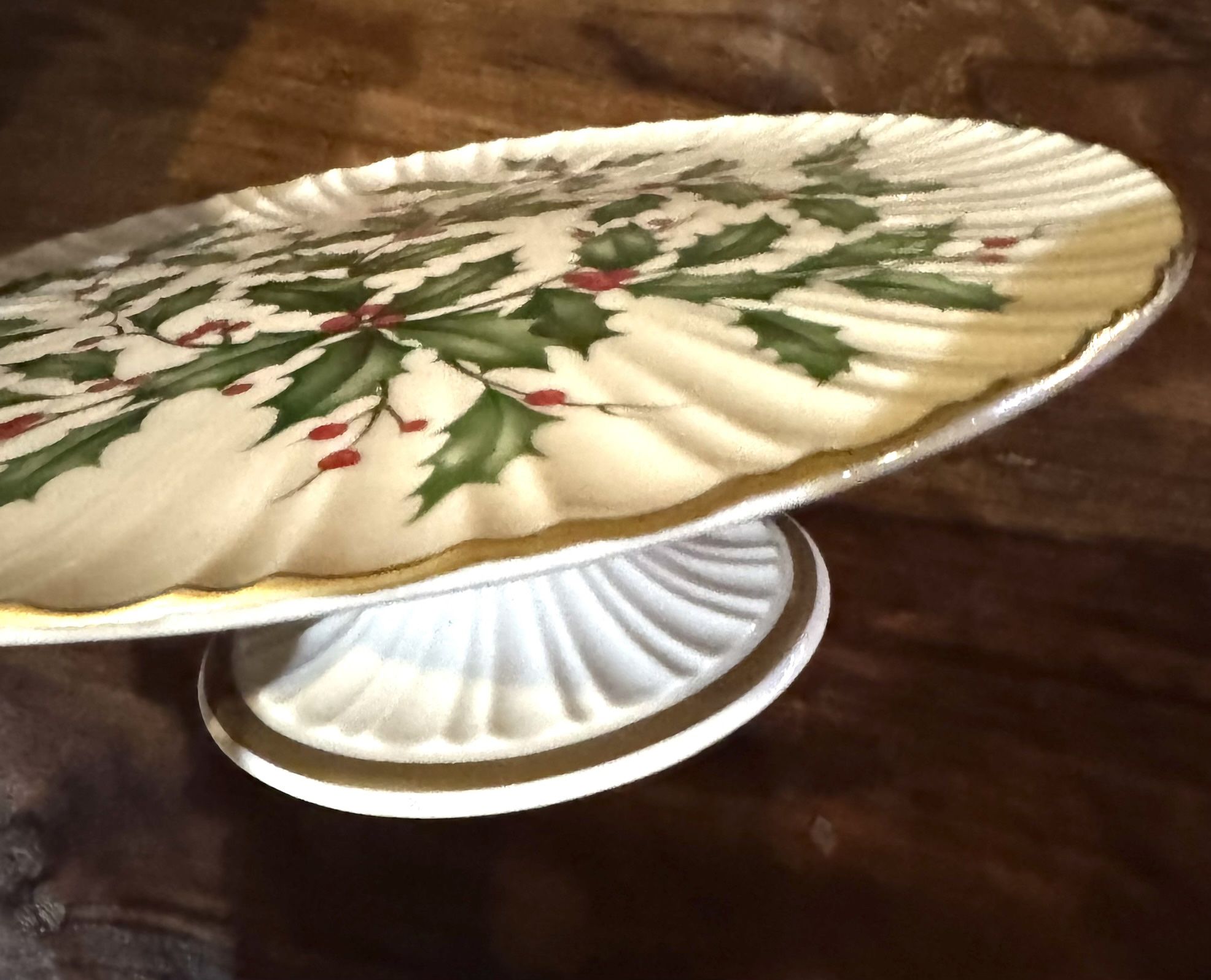 Lenox Holiday China Cake Stand