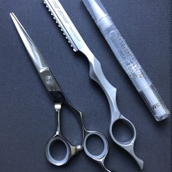 Olivia Garden SilkCut Pro 5.75 Hair Cutting Shear, Razor, & Oil Pen