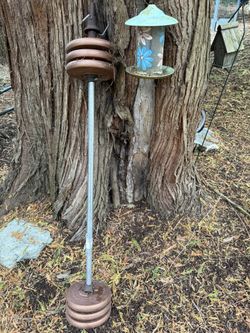 Sears Brand Barbell With Six Ten Pound Weights