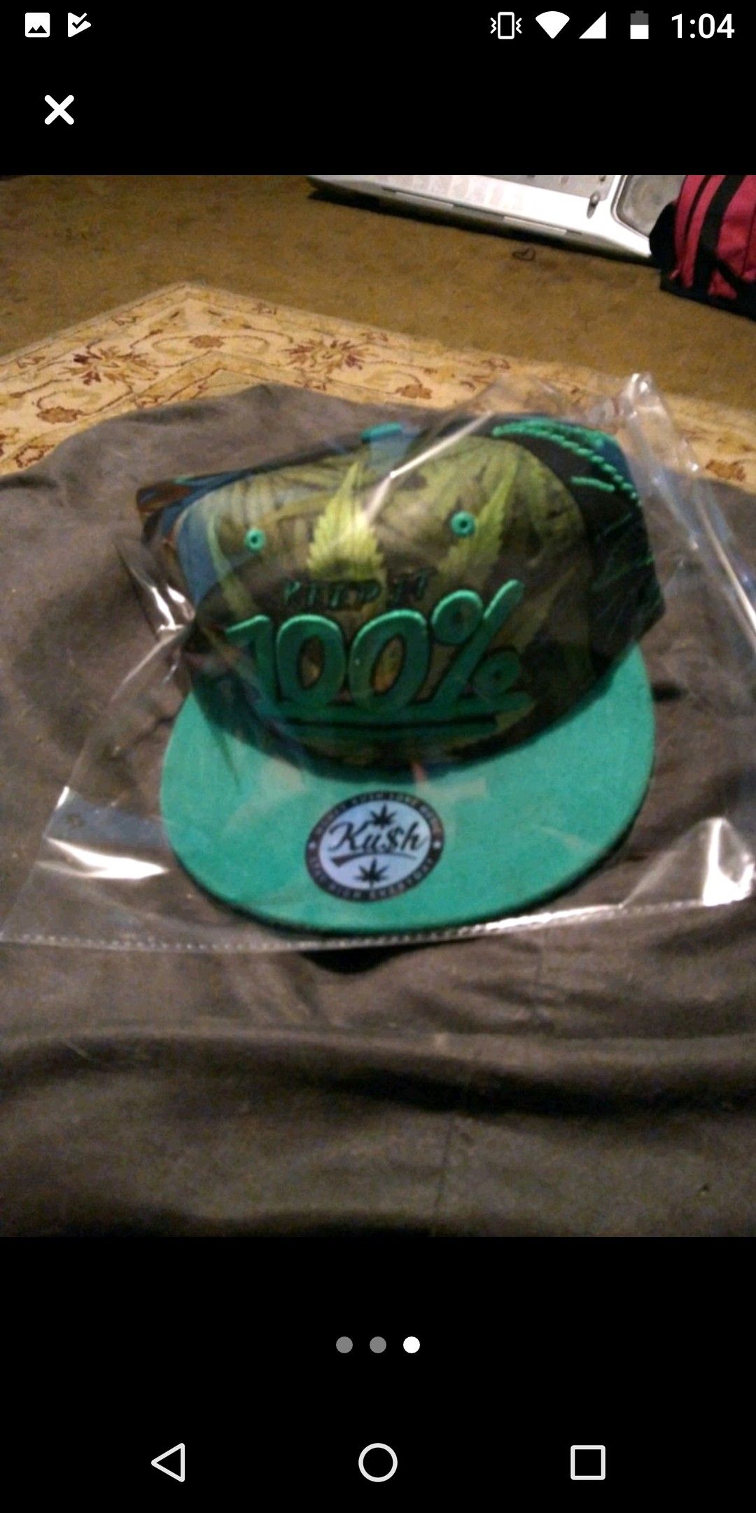 New in bag with tags pot leaf snapback