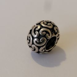 Pandora Retired Sterling Silver Feeling Groovy Designer Bead