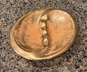 Vintage Mid-Century Stangl Pottery "Granada Gold" Oval Ashtray - Model 3942
