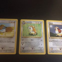 Pokemon First Edition Shadowless Trading Cards