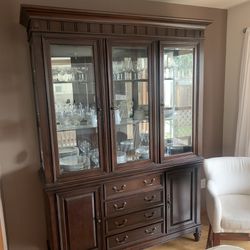 AICO by Michael Amini Lighted China Cabinet 