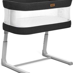 Electric Baby Bassinets Bedside Sleeper, Auto Rocking Bassinet with Comfy Mattress for Newborn, Portable Bassinets Crib for Infant, Adjustable Height