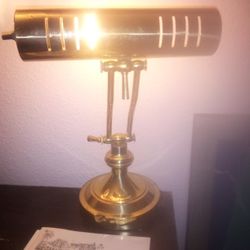 Art Deco Brass Adjustable Bankers Desk Lamp , 1960s

