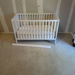 Ikea Crib With Toddler Convesion And Mattress