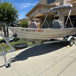 2007 Klamath 14 FT aluminum Boat And Motor 