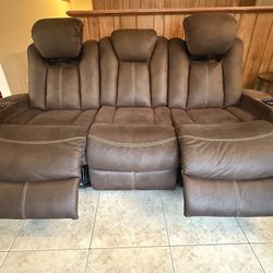 Electric Recliner Sofa and Chair Set