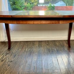 Antique Vintage Gabberts Dining Mahogany Table w/ Leaf Insert