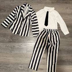 Kids Beetle Juice Halloween Costume, Boys Size Small/Medium